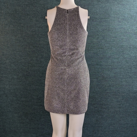Express Silver Metallic Mini Dress - Picture 6 of 9